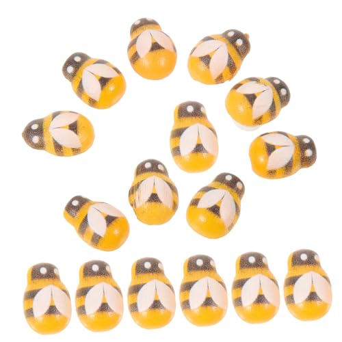 DIYEAH 100 Stück Teiliges Holz Bienen DIY Bastelverzierung Selbstklebend Kleine Bienen für Handgemachte Telefonhüllen Scrapbooking und Kreative Handarbeiten von DIYEAH