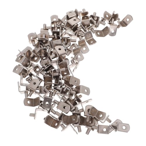 DIYEAH 100 Stück Unsichtbare Regalträger Stabile Glas Holzregalhalter Verdeckte Befestigungsstifte für Schränke Kleiderschränke Möbel Elegantes Design Platzsparend Belastbar von DIYEAH