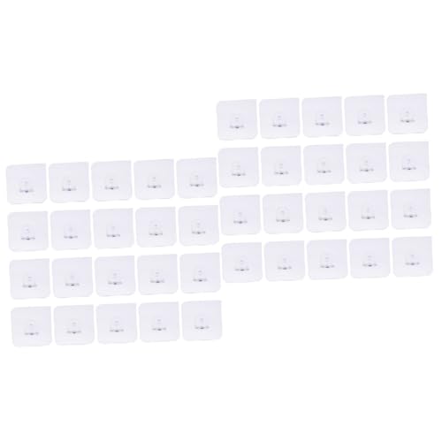 DIYEAH 100 Transparente Bohrfreie Regalhalterungen aus Robustem Selbstklebende Nahtlose Trennwand Peg Haken für Kleiderschrank und Küchenregale Einfache Montage Hohe Tragfähigkeit von DIYEAH