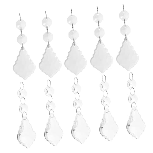 DIYEAH 10Stücke Kristallanhänger für Hängedekoration Transparentes Zubehör für Kronleuchter und Festtagsdeko Hochwertige Kristallschmuckstücke zur Lichtbrechung DIYEAH 10Stücke Kristallanhänger für Hängedekoration Transparentes Zubehör für Kronleuchter und Festtagsdeko Hochwertige Kristallschmuckstücke zur Lichtbrechung von DIYEAH