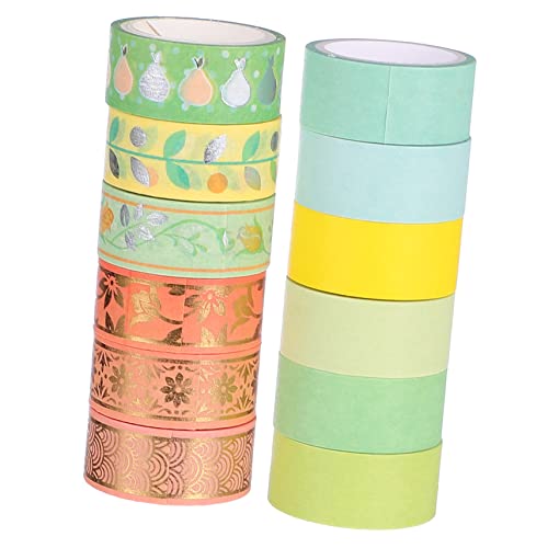 DIYEAH 12rollen Dekoratives Goldfolie Washi-klebeband Scrapbook-deko-tape Diy-klebeband Für Bastelarbeiten Und Verpackungen Gelb DIYEAH 12rollen Dekoratives Goldfolie Washi-klebeband Scrapbook-deko-tape Diy-klebeband Für Bastelarbeiten Und Verpackungen Gelb von DIYEAH