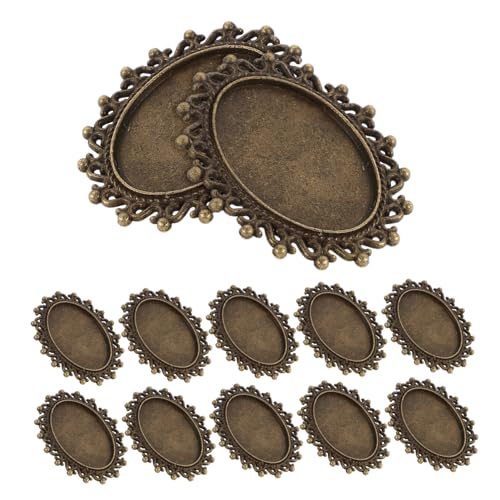 DIYEAH 12 Stück Oval Brosche Bottomhalter Dornschließe Mit Verschluss Tabletts Für Abzeichen Blendenträgerrohlinge Praktische Broschenablage Brosche Zubehör Selber Machen Legierung Golden von DIYEAH