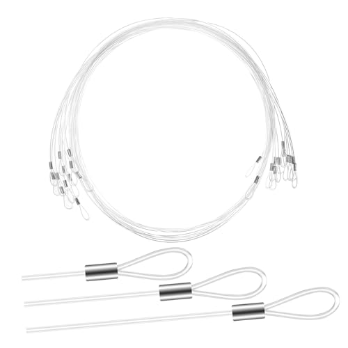 DIYEAH 12 Stück Teiliges Transparente Nylonaufhängeschnur mit Beidseitiger Schlaufe Robuste und Reißfeste Klare Hängeschnur für Bilderrahmen und Dekorationen Einfach zu Befestigen und DIYEAH 12 Stück Teiliges Transparente Nylonaufhängeschnur mit Beidseitiger Schlaufe Robuste und Reißfeste Klare Hängeschnur für Bilderrahmen und Dekorationen Einfach zu Befestigen und von DIYEAH