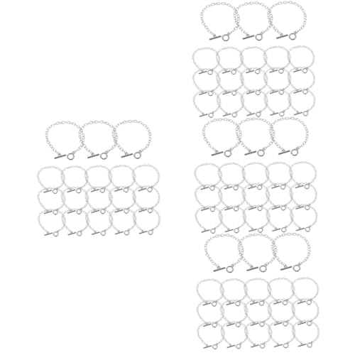 DIYEAH 120 Stck. Teiliges Damen Schmuckzubehör DIY Armbänder mit Knebelverschluss Modische Metallarmbänder und Fußkettchen Vielseitig Tragbare Schmuckketten für Geschenke von DIYEAH
