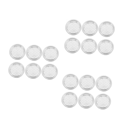 DIYEAH 18 Stck. Edelstahl Lüftungsgitter Rundes Luftabflussventil für Schrank Möbel Belüftung mit Mesh Design Einfache Montage zur Verbesserung der Luftzirkulation DIYEAH 18 Stck. Edelstahl Lüftungsgitter Rundes Luftabflussventil für Schrank Möbel Belüftung mit Mesh Design Einfache Montage zur Verbesserung der Luftzirkulation von DIYEAH
