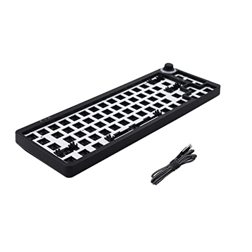 DIYEAH 1Satz Mechanisches Tastatur DIY Kit Mit Kabel Programmierbare RGB Hintergrundbeleuchtung Abnehmbares USB Kabel Ergonomisches Design Kompatibel Mit Hot Swap Pin Schäften von DIYEAH