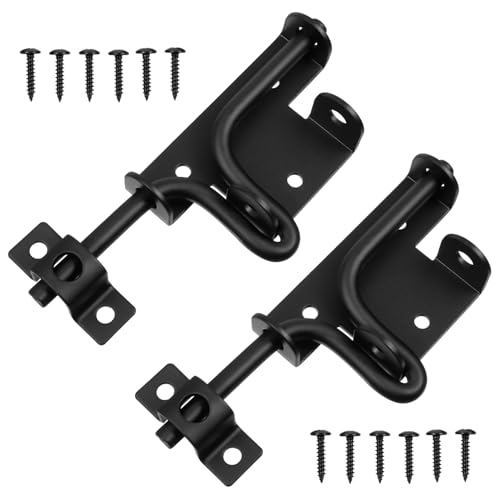 DIYEAH 2 Robuster Schiebetürschloss mit Vorhängeschlossloch Wetterfester Türriegel für Holzzäune Vinyl Metallschiebetore Geräuschloser Sicherer Türverschluss für Außenbereiche von DIYEAH