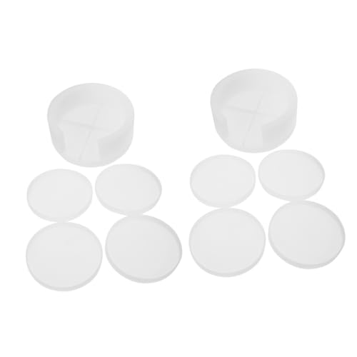 DIYEAH 2 Sätze DIY Silikonform für Runde Cup Matten mit Epoxidharz Teiliges Untersetzer mit Praktischem Aufbewahrungsbehälter Fein Verarbeitet Einfach zu Entformen für Kreative von DIYEAH