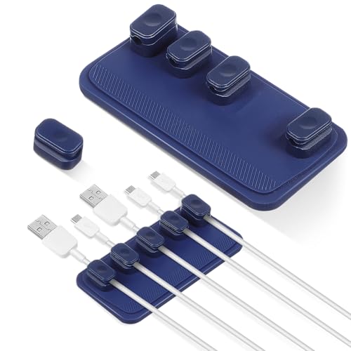 DIYEAH 2 Sätze Magnetische Kabelhalter Kabelmanagement für Schreibtisch Kabelorganizer mit Starkem Magnet für und Kopfhörerkabel Flexibel und Installieren von DIYEAH