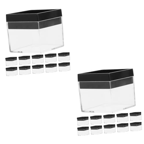 DIYEAH 2 Sätze Mineralien Standardbox Pin Display Regale Vitrinenhalter Behälter Köder Vorratsfach Organizer Album Wurstwaren Würfel Muscheln Sammlerstücke 12 Stücke * 2 von DIYEAH