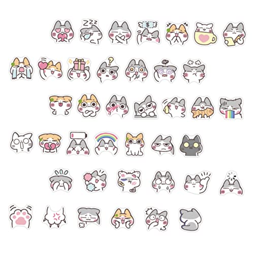 DIYEAH 2 Sätze Sticker Art Tiere Post Peeking Wiederverwendbare Themenetiketten Doppelt Mini Innen Transparent Kratzzubehör Katzennotizen Sachen Klebeband Journal Scrapbooking 40 Stück * 2 von DIYEAH