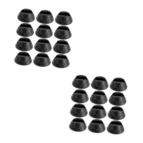 DIYEAH 2 Sätze Stuhl Fußschutz Haarnadelbein-bodenschoner Stiefeletten Möbelfüße TIPP Fußbodenmatte Tischbeinkappen Teppich Tischfußmanschette Stuhlfüße Ärmel Abs-Gummi Black 12 Stück * 2 von DIYEAH