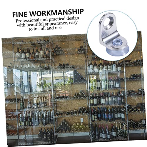 DIYEAH 2 Sätze Teiliges Alloy Regalträger Mit Saugnapf Verstellbare Glasklemmen Für Glasplatten Einfache Montage Silberfarbene Halterung Für Badezimmer Und Küche Praktische 20 Stück * 2 von DIYEAH