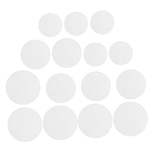DIYEAH 2 Sätze Teiliges DIY Rundes Mesh Sheets Flexible Kunststoff Netzplatten Für Handarbeit Nähen Stricken Und Kreuzstich Verschiedene Für Stickerei Und Bastelprojekte 15 Stücke * 2 von DIYEAH