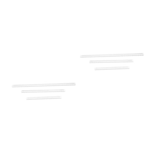 DIYEAH 2 Sätze Teiliges Transparentes Lineal Set Aus Acryl Präzise Messwerkzeuge Für Zeichnungen Bürobedarf Und Kunstprojekte Längen 3 Stücke * 2 von DIYEAH