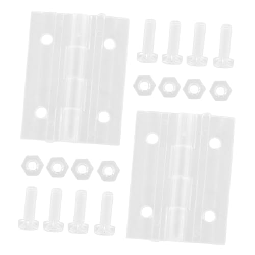 DIYEAH 2 Sätze Transparentes Scharnier Selbstklebend ohne Schrauben für Schranktüren und Klapptüren Lose Design Einfache Montage Stabile Haftung für Effiziente Türorganisation von DIYEAH
