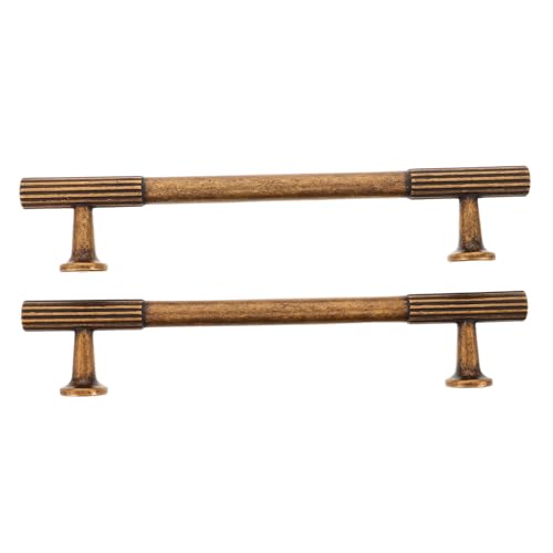 DIYEAH 2 Sätze Vintage Cabinet Pull Handles aus Zinklegierung Retro Möbelgriffe in Gelbbronze Robuste Schubladengriffe für Kleiderschrank Kommode Schrank Zeitloses Design Langlebige von DIYEAH