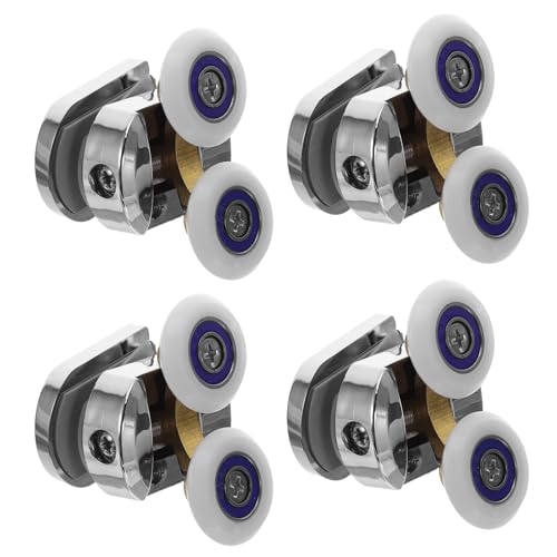 DIYEAH 2 Sets Rollen für Duschschiebetüren, obere und untere Glasrollen, Ersatz für Duschtürbeschläge aus gebogenem Glas DIYEAH 2 Sets Rollen für Duschschiebetüren, obere und untere Glasrollen, Ersatz für Duschtürbeschläge aus gebogenem Glas von DIYEAH
