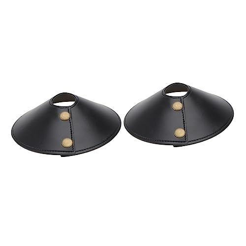 DIYEAH 2 Stck. PU Lampenschirm Schutz für Kronleuchter Dekoratives Zubehör für Wohnzimmer Schlafzimmer und Outdoor Camping Stilvoller Lampenschutz Schwarz von DIYEAH