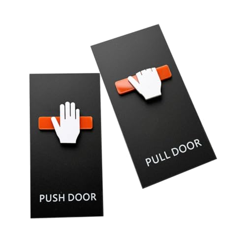 DIYEAH 2 Stück Acryl Push Pull Türschild Selbstklebende Türschilder für Büro Hotel Restaurant und Bereiche Einfache Installation Klare Design DIYEAH 2 Stück Acryl Push Pull Türschild Selbstklebende Türschilder für Büro Hotel Restaurant und Bereiche Einfache Installation Klare Design von DIYEAH