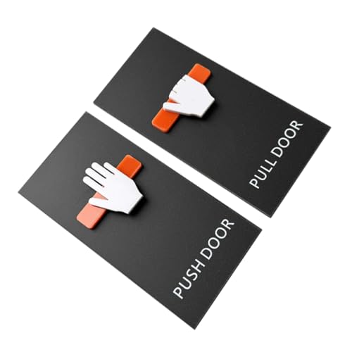 DIYEAH 2 Stück Acryl Push Pull Türschilder Selbstklebend für Büro Hotel und Restaurant Einfache Installation mit Klaren Symbolen und Modernem Design von DIYEAH