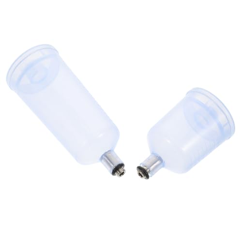 DIYEAH 2 Stück Airbrush Austauschbecher Aquarell Wasserbecher Ölfarbenbecher Leere Farbtöpfe Leere Flasche Farbdose Farbbecher Mit Deckel Pigmentflasche Airbrush Topf von DIYEAH