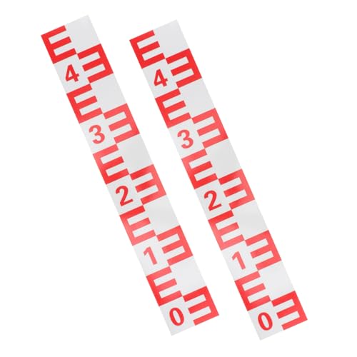 DIYEAH 2 Stück Aluminium Wasserstandsanzeige Selbstklebend Reflektierend Korrosionsbeständig Wasserstandsmessleiste Messinstrument für Wassertanks Poolwasser Messung von DIYEAH