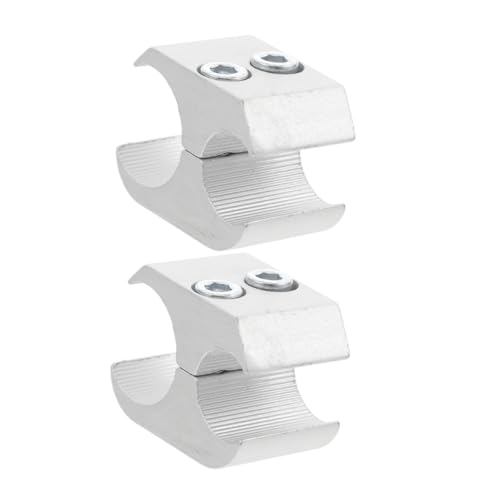 DIYEAH 2 Stück Aluminiumlegierung Rohrklemme Rohrverbinder Stabiler Gehstockhalter Zubehör Einfach Montage Für Innen Außen von DIYEAH