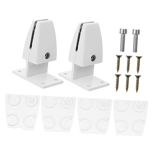 DIYEAH 2 Stück Desktop-rahmenclip Monitorständer Kabel Computermonitor Bildschirmtrennklemme Einstellbar Zimmerteiler Ständer Für Zwei Monitore Auslauf Einheit Weiß Aluminiumlegierung von DIYEAH