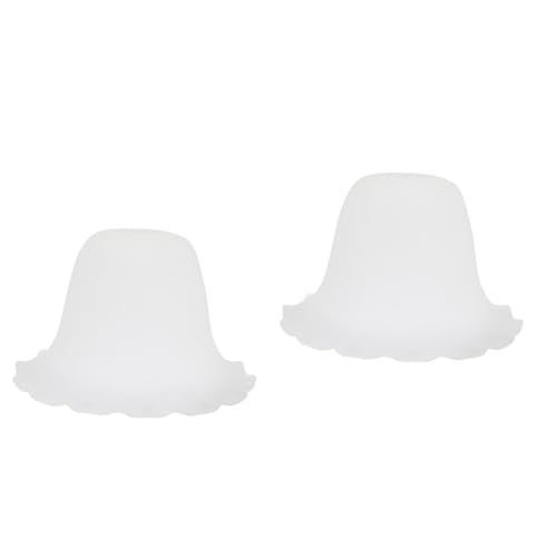 DIYEAH 2 Stück Frosted Glas Lampenschirm mit Floralem Muster Mattierte Glaslampe Dekorativer Lampenschirm für Wohnzimmer Schlafzimmer und Esszimmer Einfache Installation Passend von DIYEAH