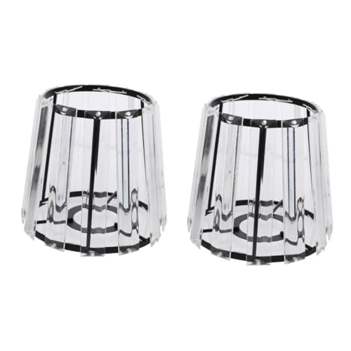 DIYEAH 2 Stück Glas Lampenschirm Höhe Treppenform Lampenschirm Ersatz Glas Lampenabdeckung für Wohnzimmer Schlafzimmer Kronleuchter Deckenleuchte von DIYEAH