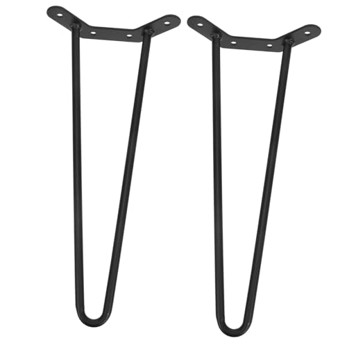 DIYEAH 2 Stück Haarnadel Tischbeine Möbelfüße Höhe Schwarz Modern DIY für Couchtisch Beistelltisch Schreibtisch und Bank von DIYEAH