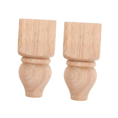 DIYEAH 2 Stück Handgefertigte Holz Möbelbeine für Sofa Unvollendete Tischbeine Robuste Ersatzfüße für Möbel Wie Schrank und Couchtisch Installieren Rustikales Design von DIYEAH