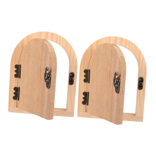 DIYEAH 2 Stück Holz Steckdosenabdeckung mit Versteckter Tür Kindersicherer Plug Protector für Elektrische Steckdosen für Kinderzimmer von DIYEAH