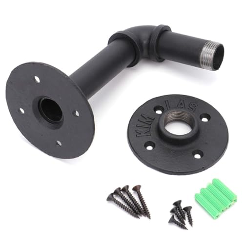 DIYEAH 2 Stück Industrielle Eisen Regalhalterungen Schwarz Schwerlast Flansch Wandbefestigung für Schweberegale Küchenregale Bücherregal Gartendeko Robust Stilvoll DIYEAH 2 Stück Industrielle Eisen Regalhalterungen Schwarz Schwerlast Flansch Wandbefestigung für Schweberegale Küchenregale Bücherregal Gartendeko Robust Stilvoll von DIYEAH