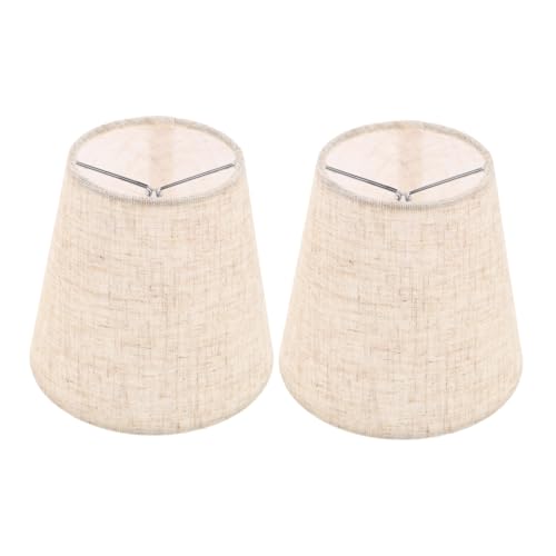 DIYEAH 2 Stück Kleine Leinen Lampenschirme Atmungsaktive Stoff Lampenschirme für Wand- Tisch Deckenlampen Installieren Handgefertigte Vintage Designs für Moderne Wohnräume von DIYEAH