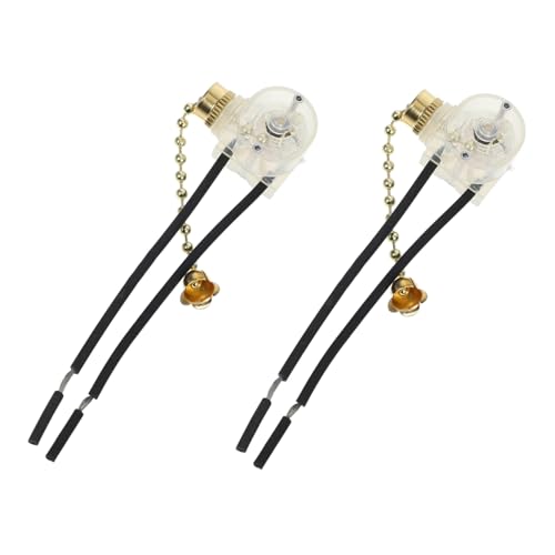 DIYEAH 2 Stück Lampenzugschalter Zugkette Perlenkette Pull Chain Lichtschalter Ersatz für Deckenleuchte Wandlampe Vielseitig Einsetzbar Installieren Langlebig von DIYEAH