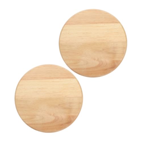 DIYEAH 2 Stück Runde Holz Sitzfläche Ersatz für Barhocker Stuhlauflage aus Massivem Holz Robust Stilvoll Vielseitig für Esszimmer Bar Kantine Einfache von DIYEAH