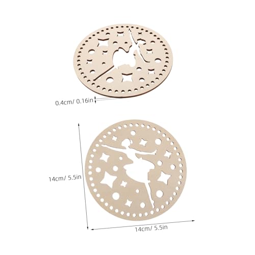 DIYEAH 2 Stück Runder Holzkorbboden mit Einzigartigem Ballett Leichter Holzshaper für DIY Häkeltaschen Dekorativer Runder Taschensockel für Kreative Strick und Webarbeiten für und DIYEAH 2 Stück Runder Holzkorbboden mit Einzigartigem Ballett Leichter Holzshaper für DIY Häkeltaschen Dekorativer Runder Taschensockel für Kreative Strick und Webarbeiten für und von DIYEAH