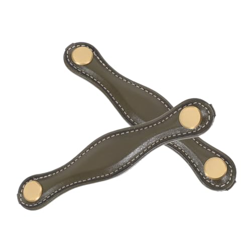 DIYEAH 2 Stück Strapazierfähige PU Griffe Dekorative Riemen für Reisetaschen Aktentaschen und Vintage Truhen von DIYEAH