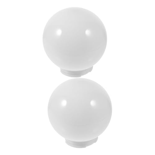 DIYEAH 2 Stück Teiliges Acryl Lampenschirm Ersatz Milchig weiße Runde Lampenabdeckung Ø Wetterfester Lampenschutz für Außenleuchten Praktische Lampenschirme für Garten und Terrasse von DIYEAH