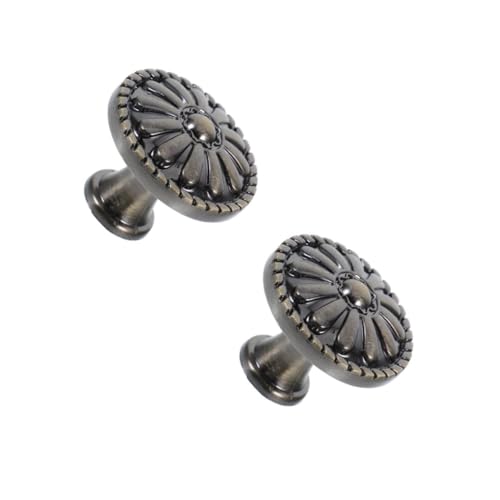 DIYEAH 2 Stück Vintage Schrankknauf aus Langlebiger Zinklegierung Antiker Runder Möbelgriff mit Floralem Design Einfach zu Montieren Geeignet für Kommoden und Kleiderschränke DIYEAH 2 Stück Vintage Schrankknauf aus Langlebiger Zinklegierung Antiker Runder Möbelgriff mit Floralem Design Einfach zu Montieren Geeignet für Kommoden und Kleiderschränke von DIYEAH