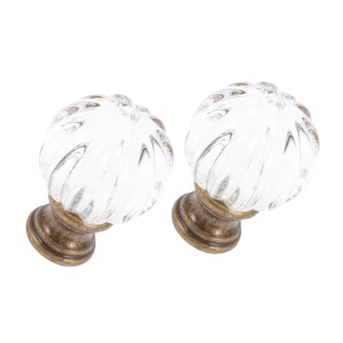 DIYEAH 2 Stücke Dekorative Lampenendstücke für Tischlampen und Stehlampen Lampenknopf mit Sockel Design Kompatibel mit Lampenschirmen für Wohnräume von DIYEAH