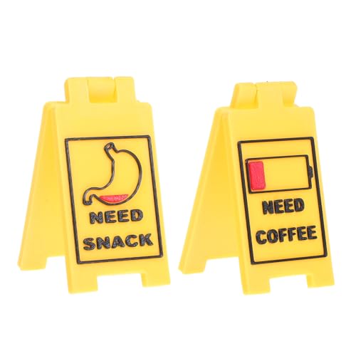 DIYEAH 2 Stück lustiges Büro-Schreibtischschild, Mini-Vorsichts-Warnschild aus Kunststoff, doppelseitige Tischplatte für die Dekoration von Geschäftsarbeitsplätzen DIYEAH 2 Stück lustiges Büro-Schreibtischschild, Mini-Vorsichts-Warnschild aus Kunststoff, doppelseitige Tischplatte für die Dekoration von Geschäftsarbeitsplätzen von DIYEAH