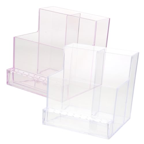 DIYEAH 2 Stücke Nagelfräser Aufbewahrungsbox aus Acryl mit Löchern Transparenter Organizer für Nagelfräserbits Nagelkunst-werkzeughalter Kompakte Aufbewahrung für Maniküre-zubehör und von DIYEAH