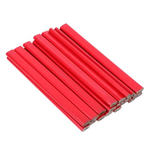 DIYEAH 20 Stück Bleistift Für Die Holzbearbeitung Hard Carpenter Für Die Holzbearbeitung Schwarzer Bleistift Markierung Von Bleistiftholz Holzstifte Achteckiger Hölzern Rot von DIYEAH