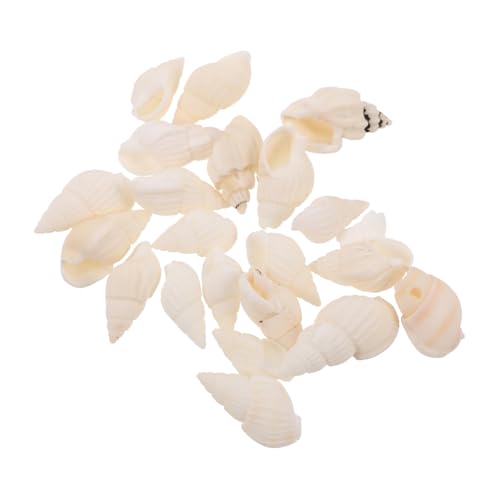 DIYEAH 20 Stück Kerzen Tropfende Dekoration Strandmuschelperlen Muschelverzierung Muscheln Selber Basteln Verzierungen Mit Strandmotiven DIY Muschelornamente Mini-Muschel-Ornamente Weiß von DIYEAH