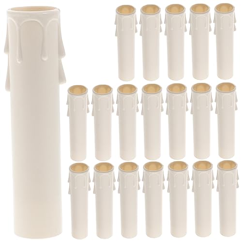 DIYEAH 20 Stück Kerzenhülsen für Kronleuchter Kunststoff Kerzenverkleidungen Φxmm Ersatzteile für Lampen für Wohnzimmer Küche Esszimmer und DIYEAH 20 Stück Kerzenhülsen für Kronleuchter Kunststoff Kerzenverkleidungen Φxmm Ersatzteile für Lampen für Wohnzimmer Küche Esszimmer und von DIYEAH