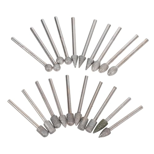 DIYEAH 20 Stück Teiliges Schleifwerkzeug-set für Bohrmaschinen Präzise Diamant-schleifköpfe Verschleißfestes Schleifzubehör für Stein Glas und Schmuckgravur DIYEAH 20 Stück Teiliges Schleifwerkzeug-set für Bohrmaschinen Präzise Diamant-schleifköpfe Verschleißfestes Schleifzubehör für Stein Glas und Schmuckgravur von DIYEAH