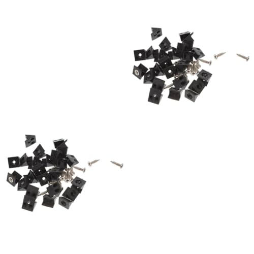 DIYEAH 200 Stck. Förmige Kunststoff Winkelhalterungen zur Möbelverstärkung Schubladenboden Stützklötze Langlebige Reparaturkeile für Regalbodenträger und Möbelbefestigung Einfache Montage von DIYEAH